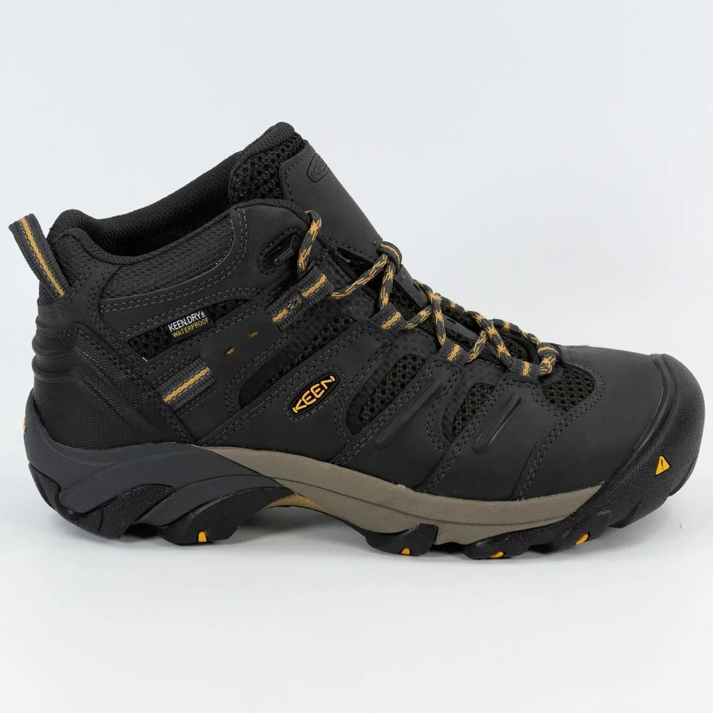 Keen Utility Lansing Mid Steel Toe Waterproof Raven Tawny Olive 1018079D Work